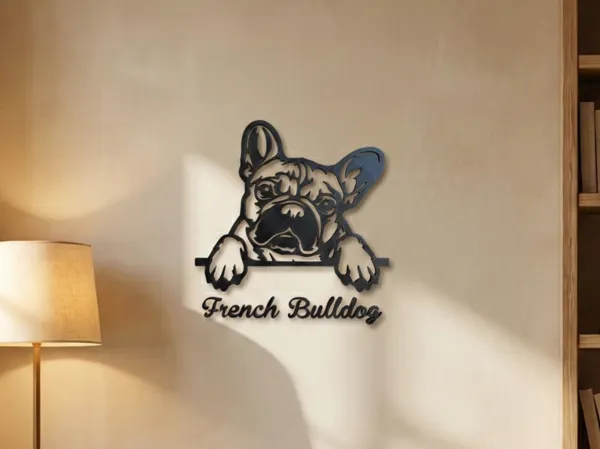 Décoration murale silhouette bouledogue français