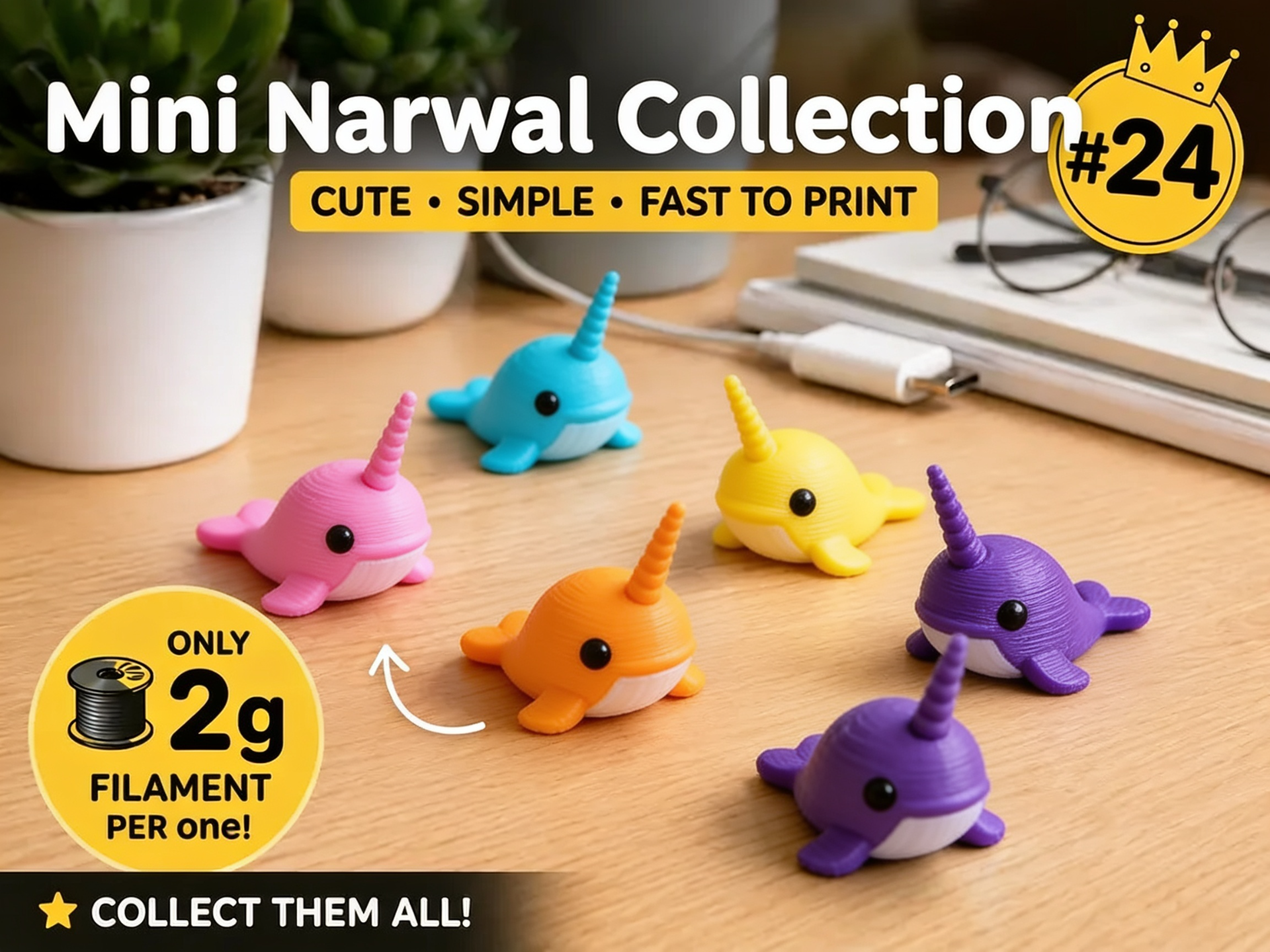 Mini Narwal Fidget - Micro Zoo