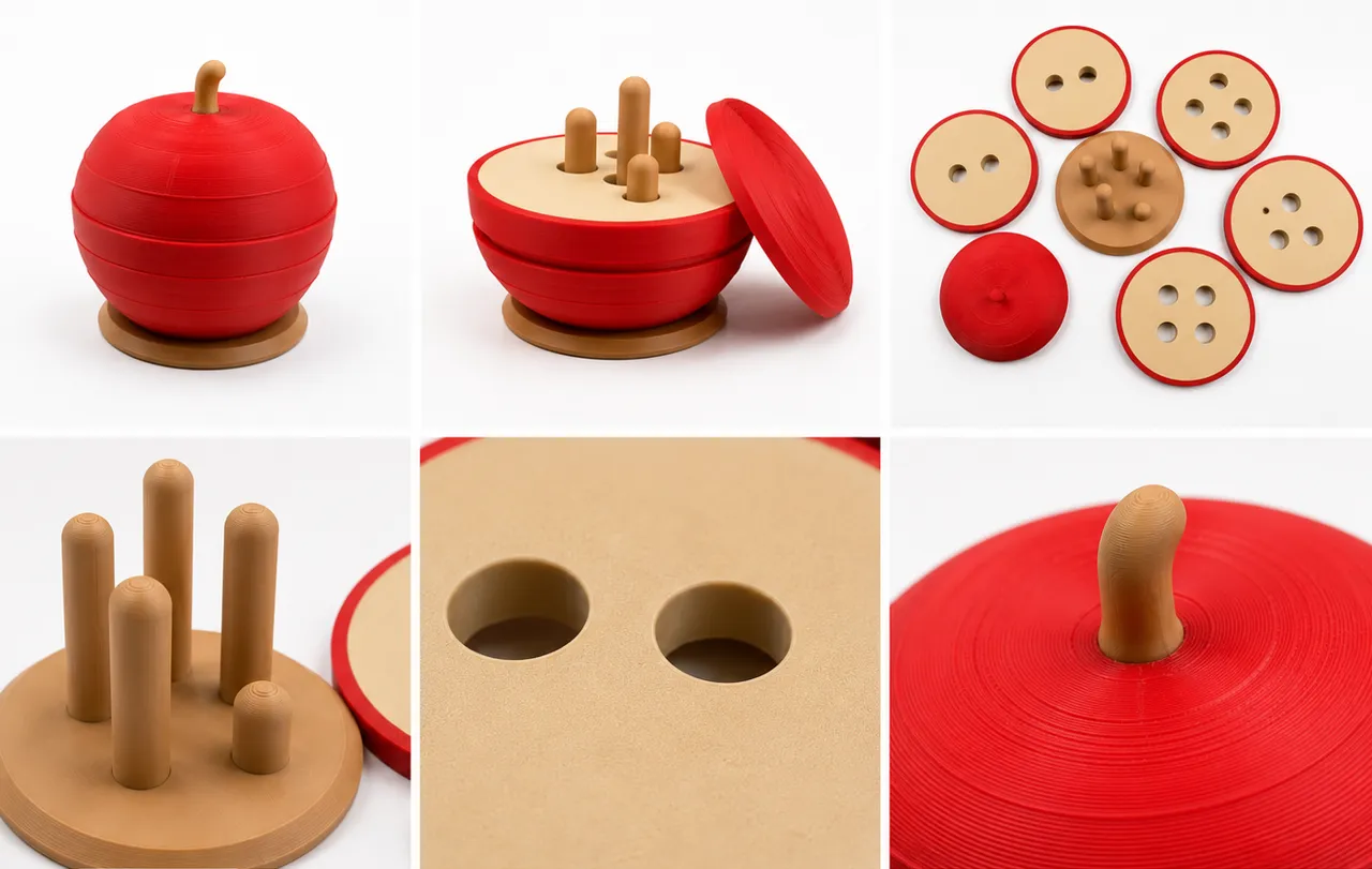 Montessori Apple Puzzle view 3