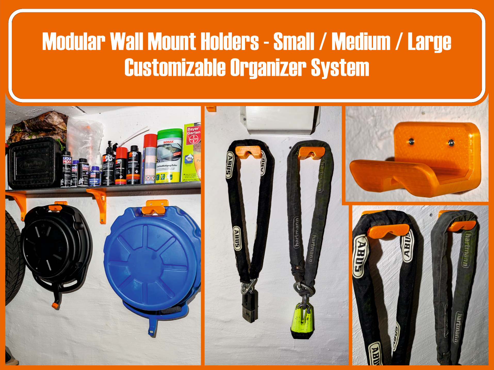 Modular Wall Mount Holders / Small / Medium /Large
