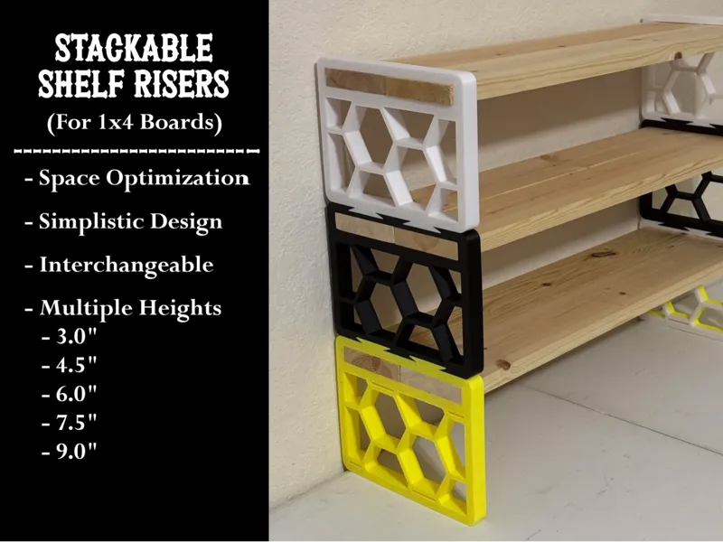 Stackable Risers for 1x4 Boards