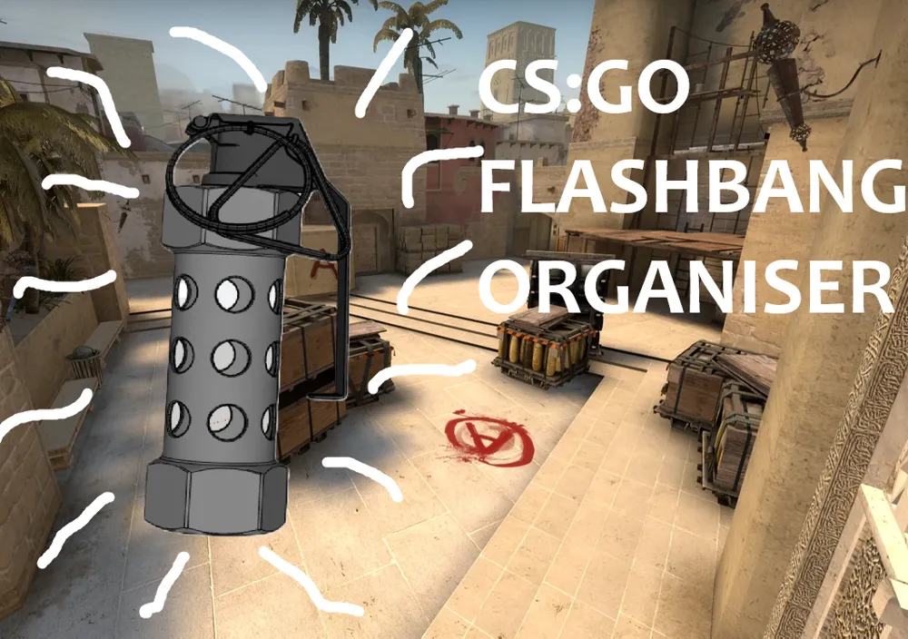 CS:GO FLASHBANG PENCILS ORGANISER - Free 3D Print Model - MakerWorld