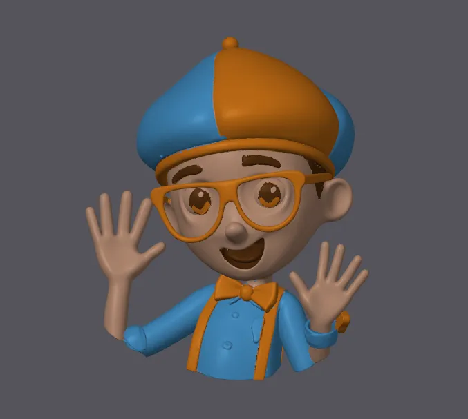 Animated YT character, B L I P P I (4 colors) by fran.guri12 MakerWorld ...