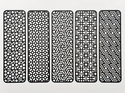 Geometric Line Art Bookmarks - Collection 2