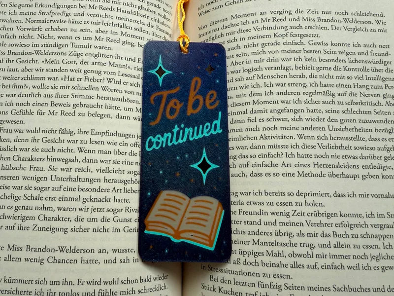 Lesezeichen "to be continued"