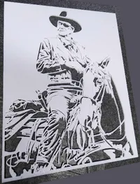 Portrait mural John Wayne - Rooster Cogburn (100 Dollars pour un Shérif) — photo 1