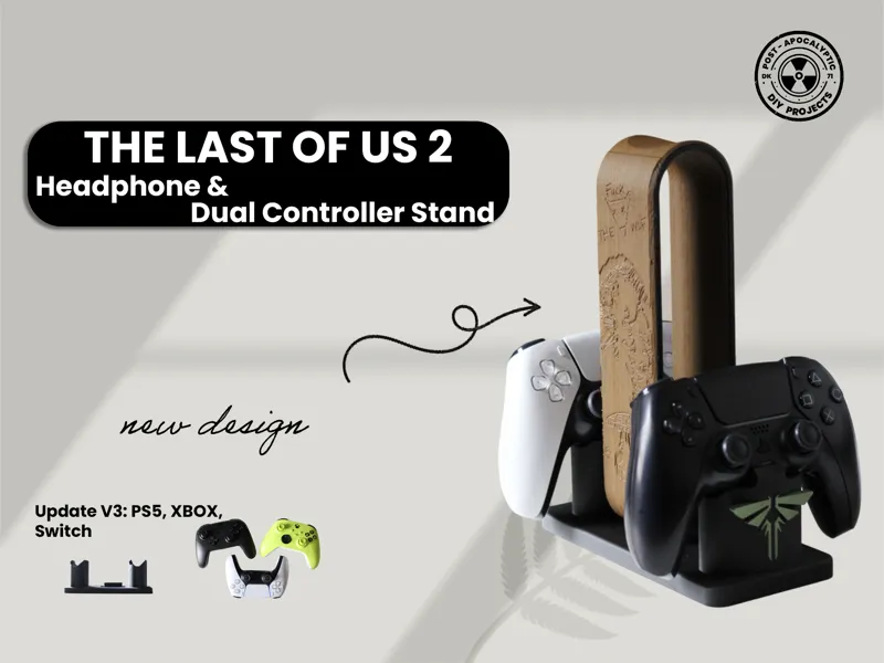 Headphone + Dual Controller Stand inspired TLOU 2