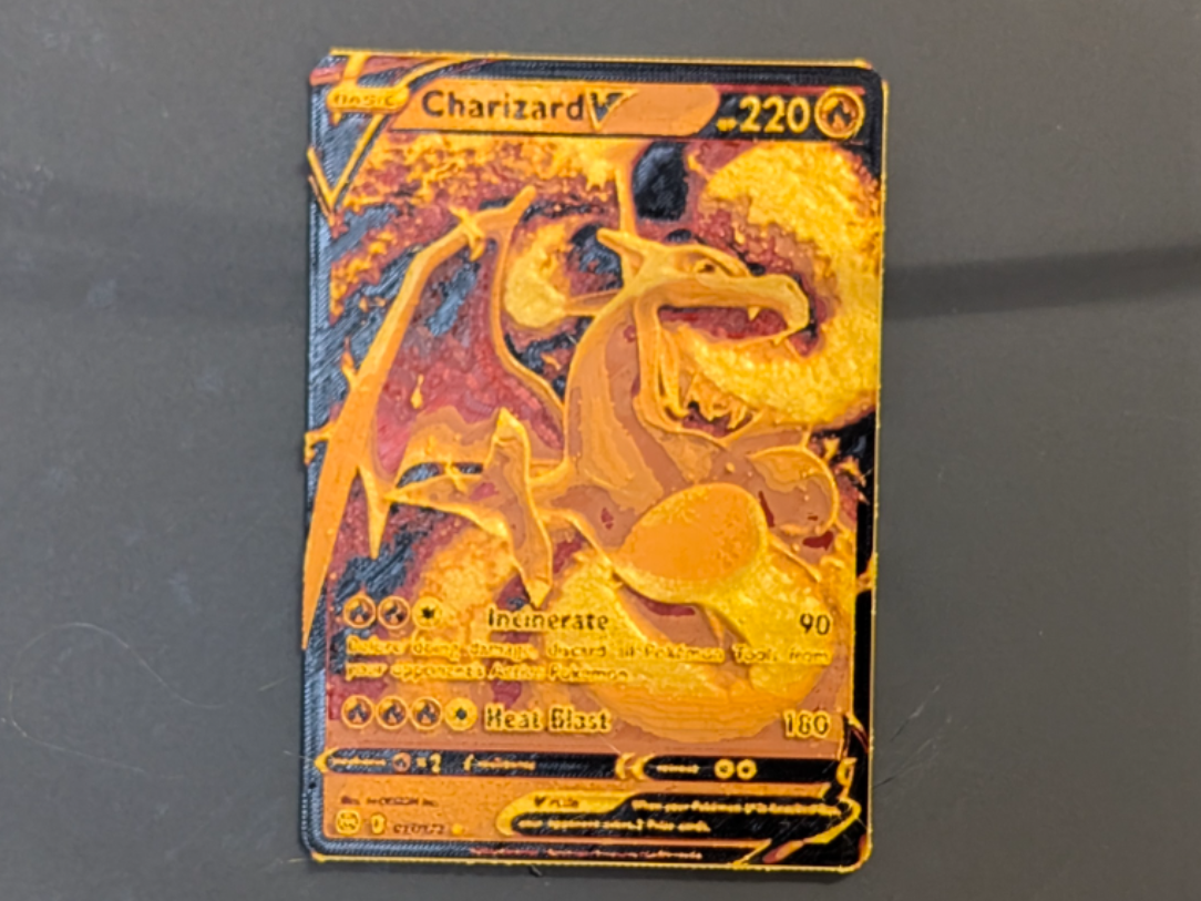Charizard TCG 3D Card - Classic Base Set Style