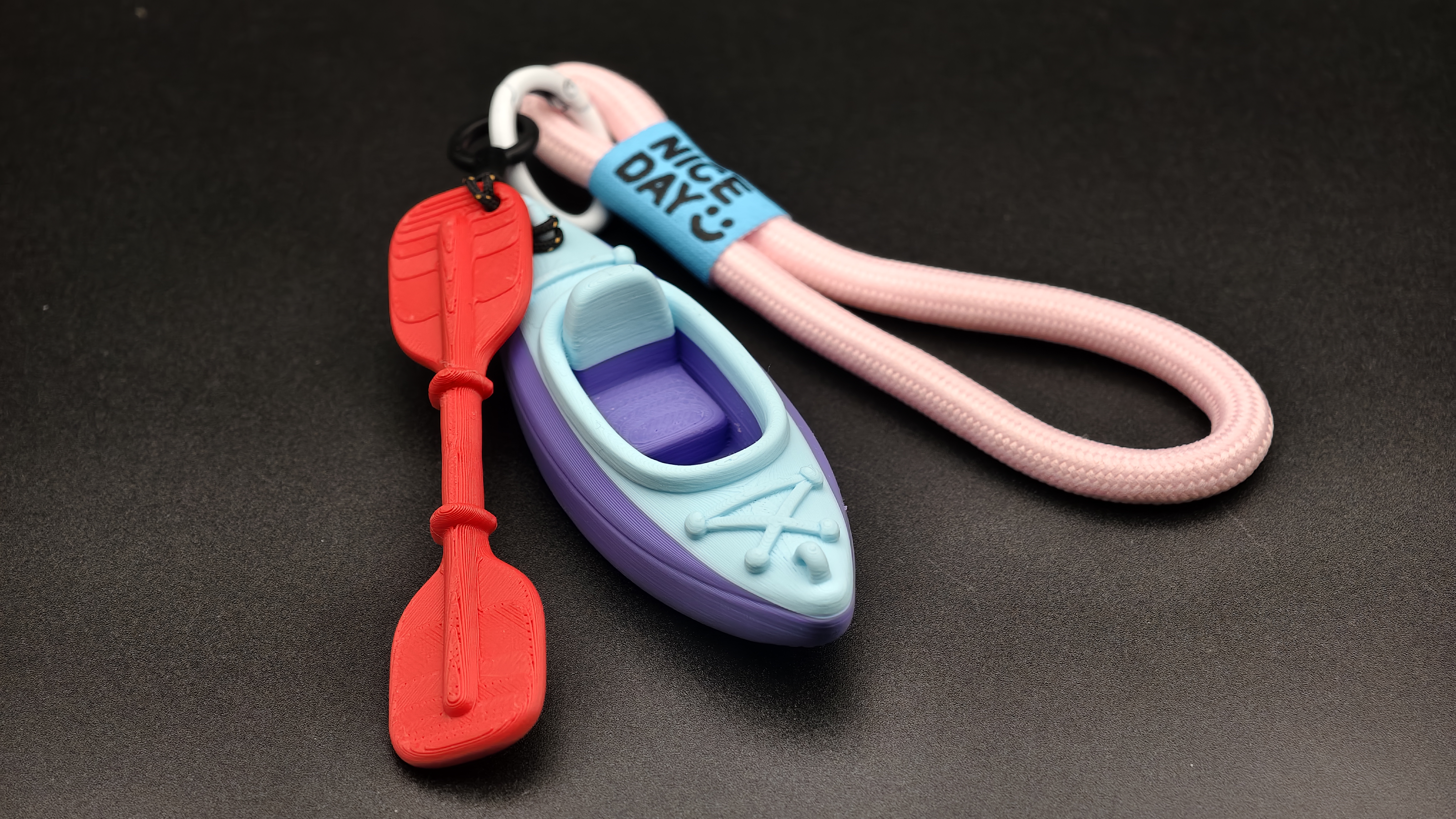 Miniatura 2 do modelo 3D Q版皮划艇挂件