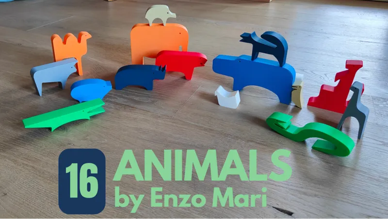 16 animals by Enzo Mari