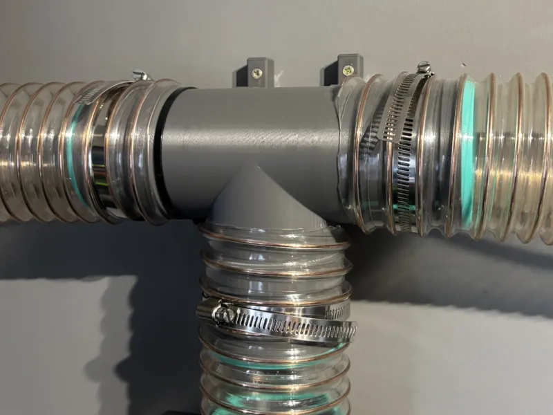 Tee Piece for 80mm Diameter Flexible Ducting 