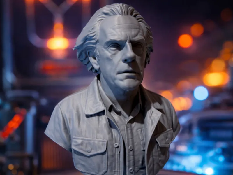 Doc Brown Bust – Back to the Future Fan Art