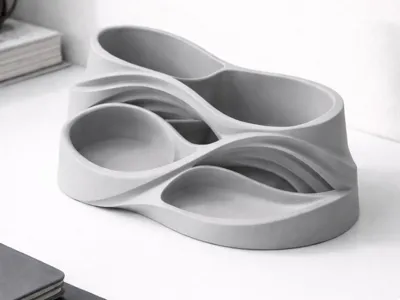 Dekoratif Dalga Tasarımlı Masa Düzenleyici Koleksiyonluk Süs