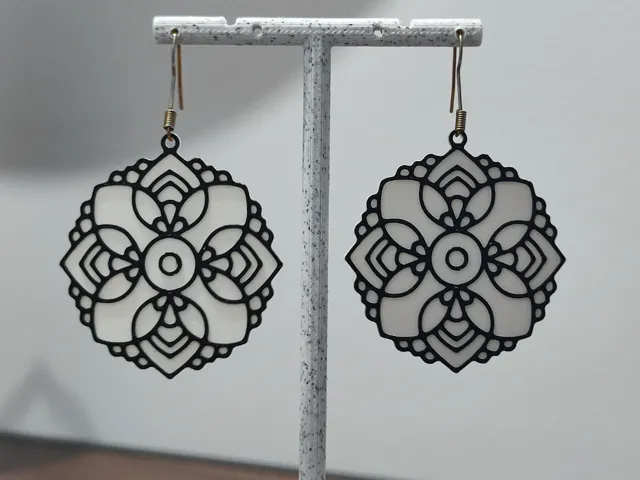 Aretes Flor de Lotus Bicolor