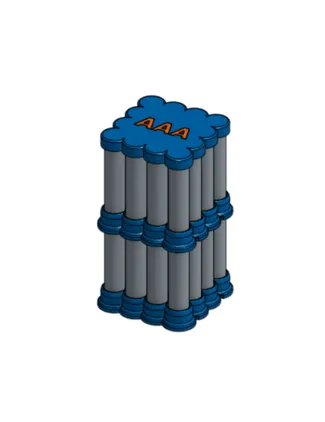 Stackable AAA battery Organiser with Cover