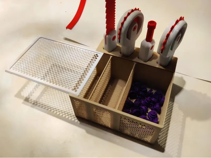 Cardboard crafting tools organizer