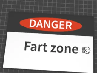 Fart zone sign