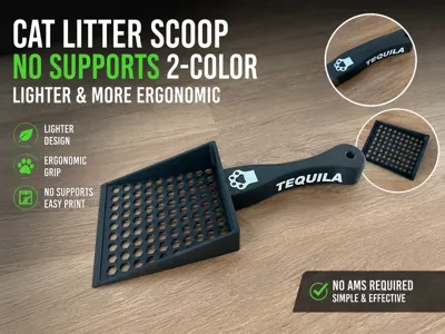 Cat Litter Scoop Custom pet name With/Without AMS