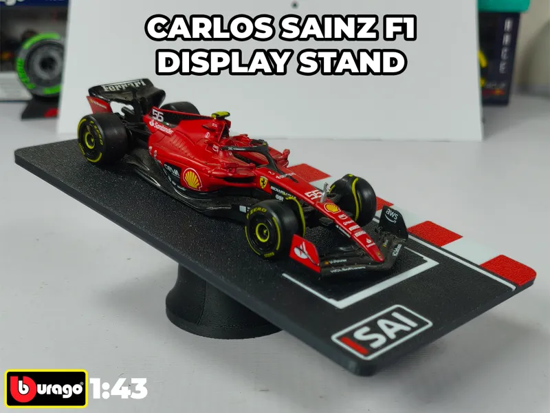 Display Stand F1 Carlos Sainz Escala 1:43 Bburago