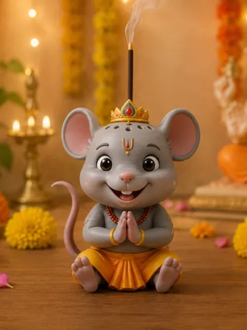 Soporte: Ganpati Mooshak Vahan Agarbatti Stand — vista de referencia 2