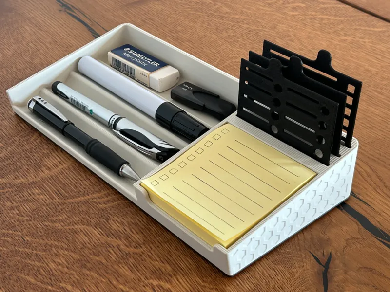 Desk Organizer with Post-it Templates