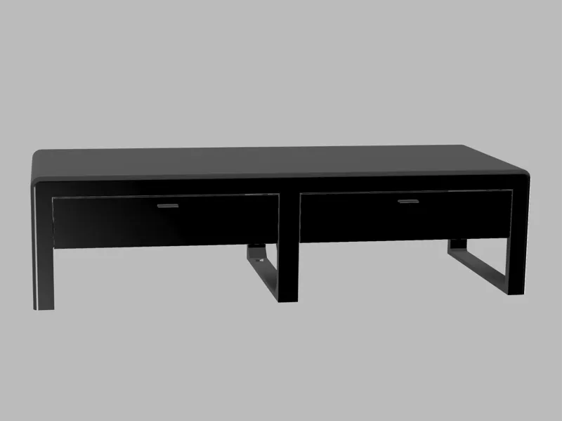 Large monitor stand with drawers