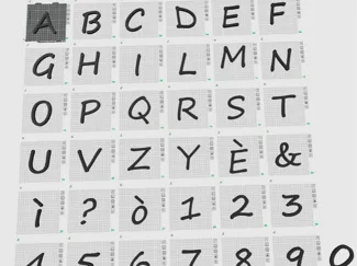 Lettere dell'alfabeto alte 1cm