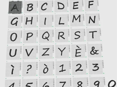 1cm tall alphabet letters 