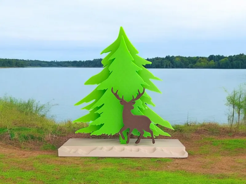 On the hunt - Deer in the woods