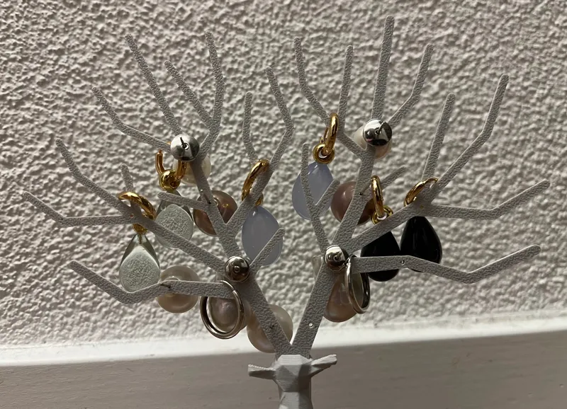 Antler with earring holes for Jewellery deer