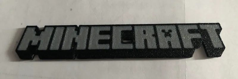 Minecraft logo/fridge magnet