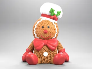 Crochet Ginger Bread Man / Christmas Chef Lamp