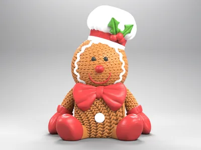 Crochet Ginger Bread Man / Christmas Chef Lamp