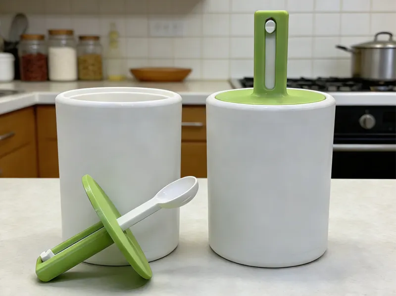 Spice Jar with Retractable Spoon
