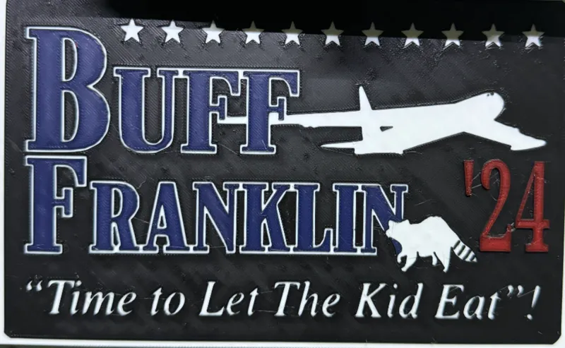 Buff franklin plaque