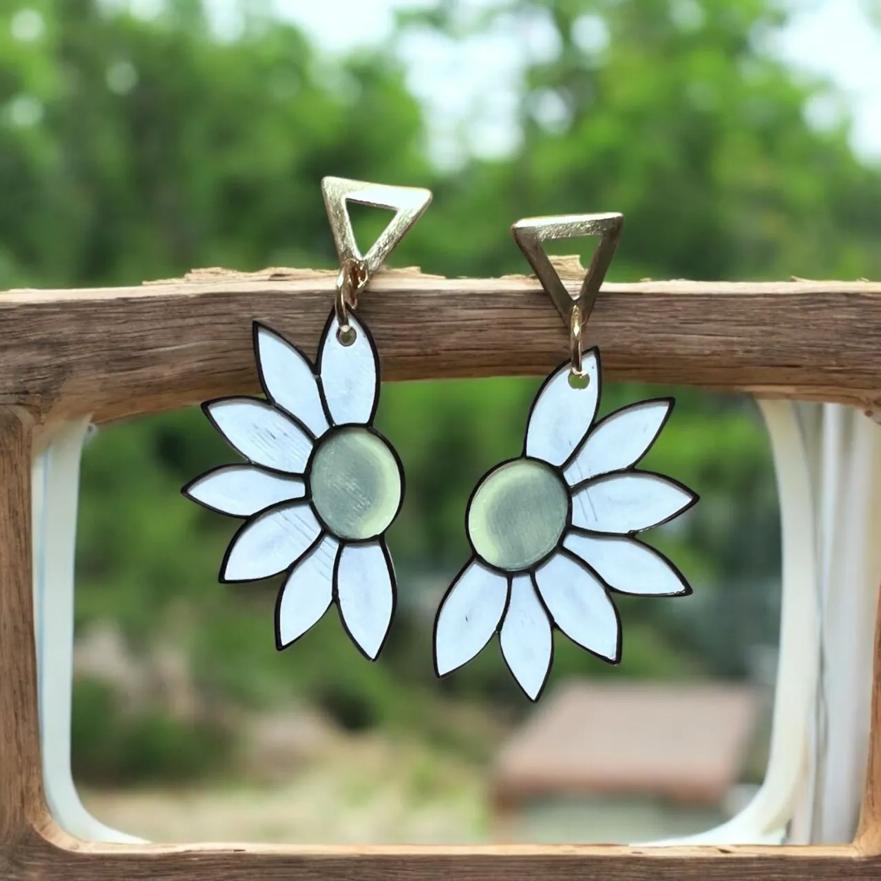 Pendientes media flor view 2