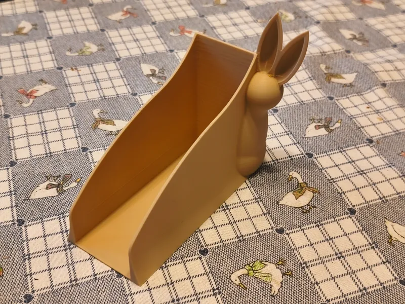 Book support with easter bunny