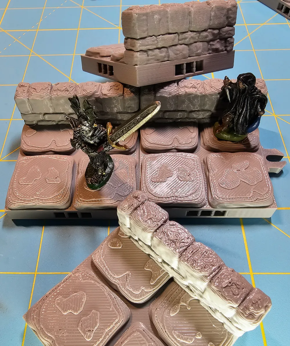 Openforge Skeleton EZ OpenForge 2.0 Dungeon Stone Set 01 Remixed by tejawood MakerWorld ...