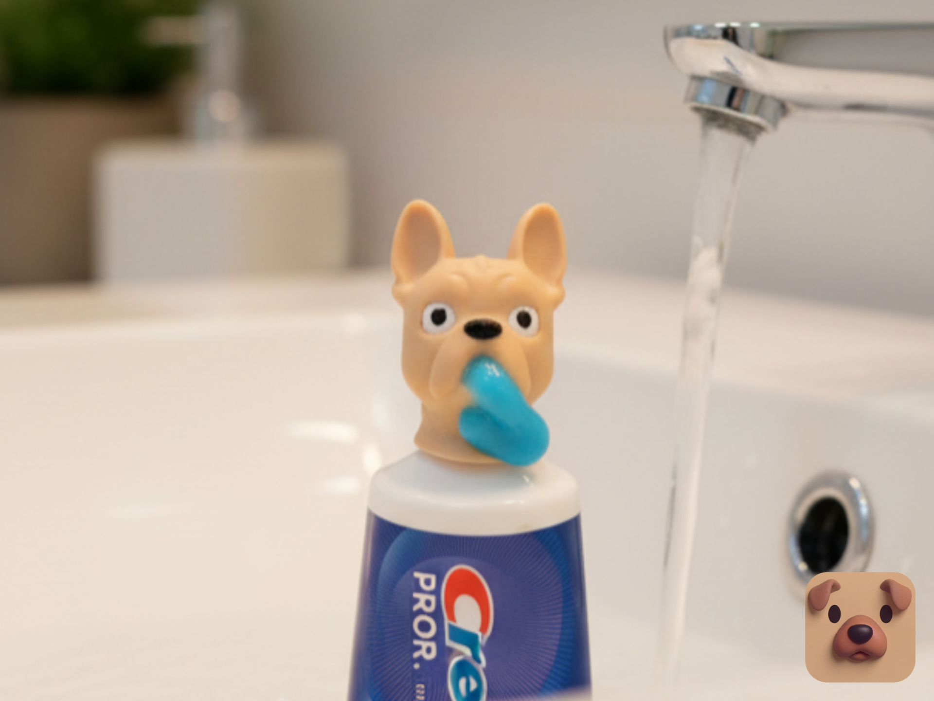 French Bulldog Toothpaste Cap