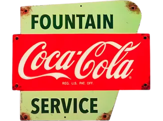 Coke Fountain Service Sign