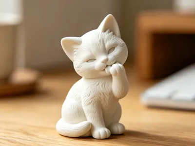 Kitties Licking Paw Pads