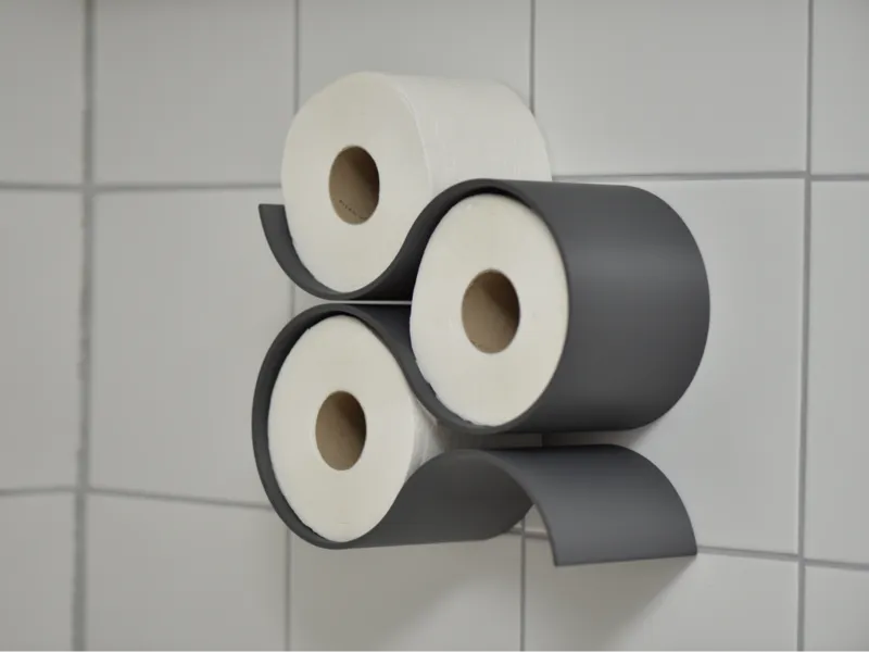 Minimalistic Toilet Paper Holder (3 Rolls)