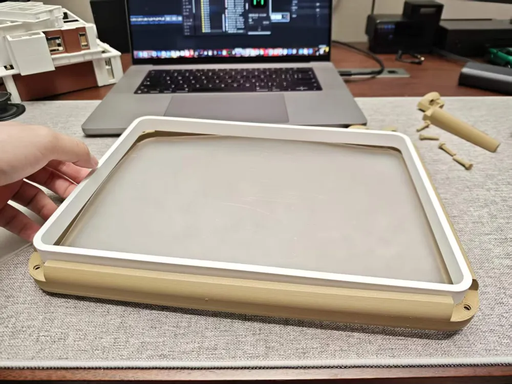 Moldura 3D com Grandes Cantos Arredondados Tamanho A4 A2L Imprimível ...