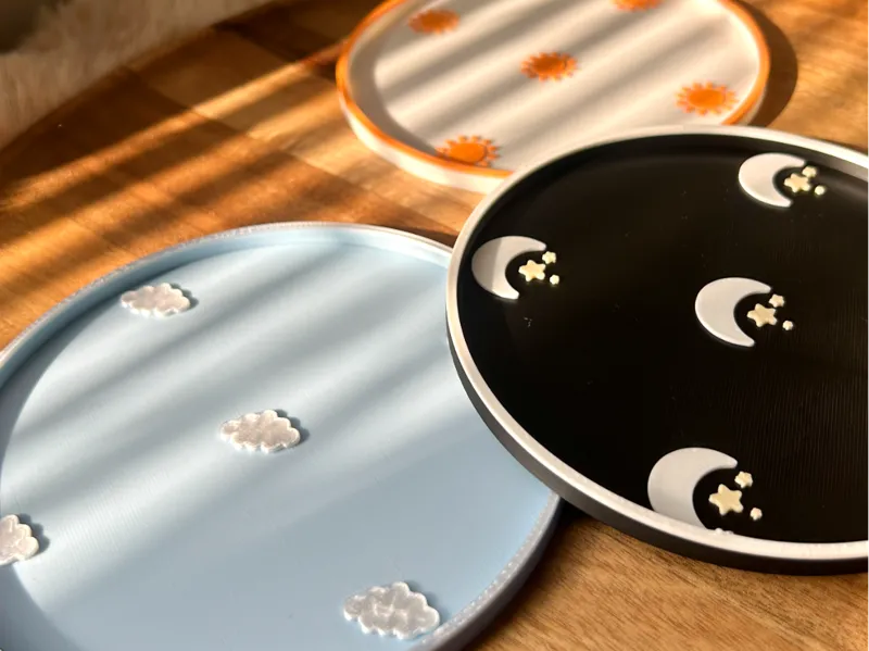 Trinket Tray - Sun, Moon/Stars, Cloud