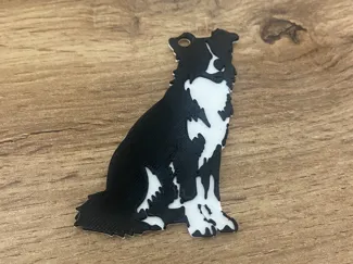 border collie keychain