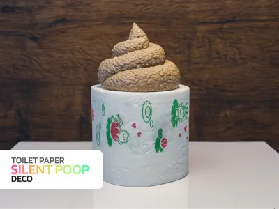 Toilet Paper Poop Decoration