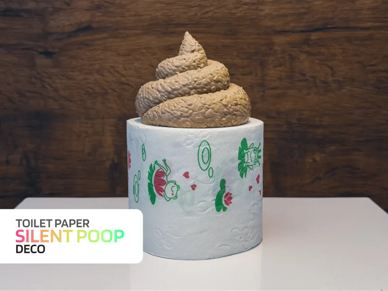 Toilettenpapier / Klopapier Deko Poop