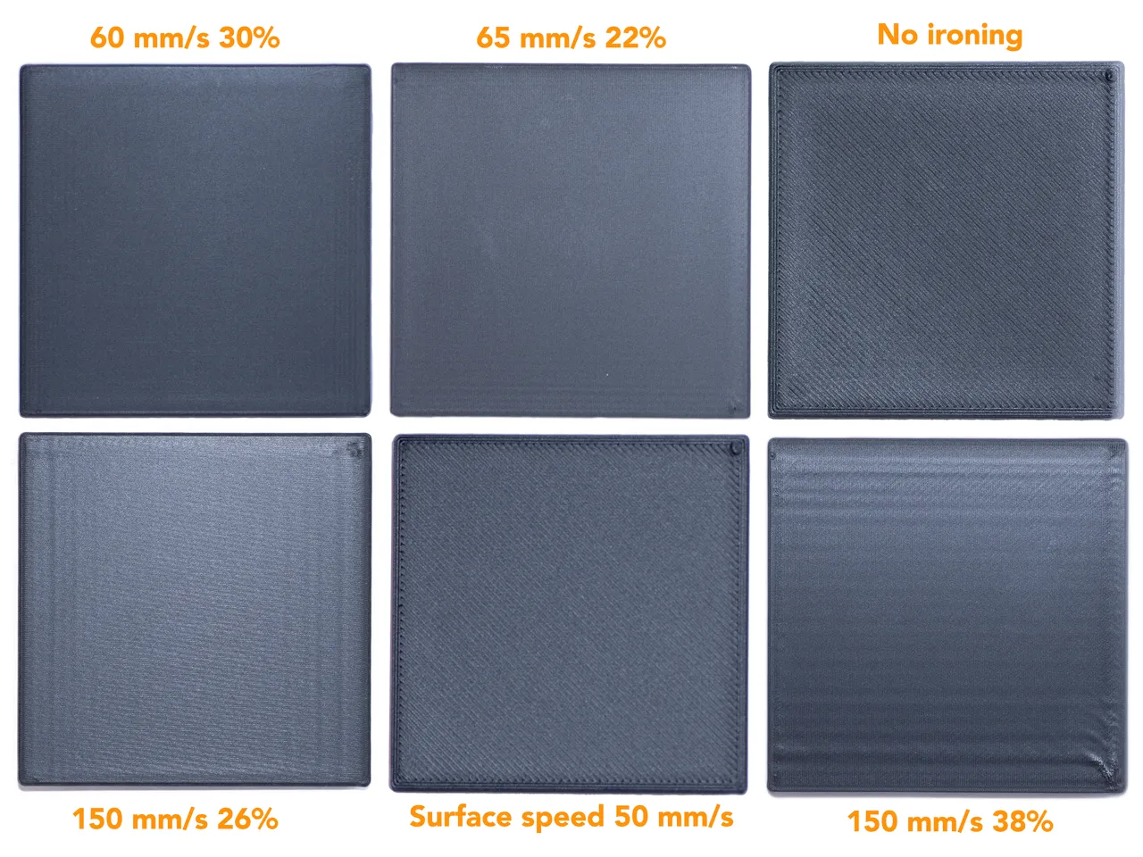 Ironing Recommended Settings Calibration Test view 2