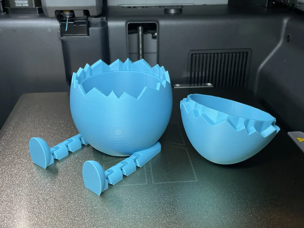 Easter Egg Container with Flexi Legs - Free 3D Print Model - MakerWorld