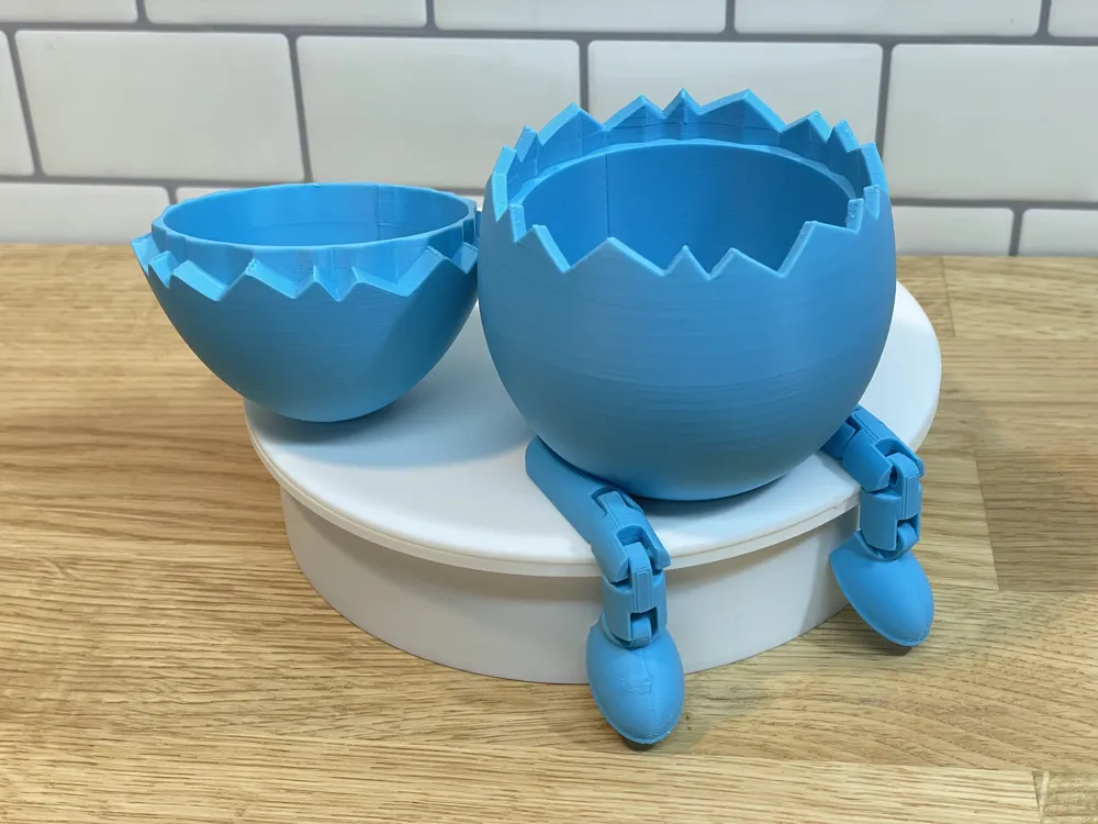 Easter Egg Container with Flexi Legs - Free 3D Print Model - MakerWorld